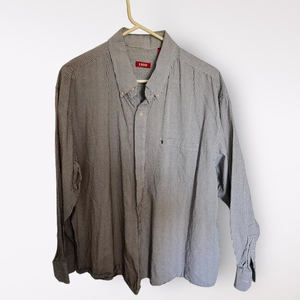IZOD Black and White Long Sleeve Button‎ Down XL